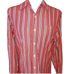 Trailer Button Vintage Fit Stripe Shirt Cotton M